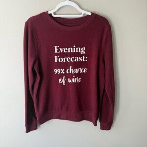 Kismet Burgundy Red Relaxed Sweatshirt Women’s M
